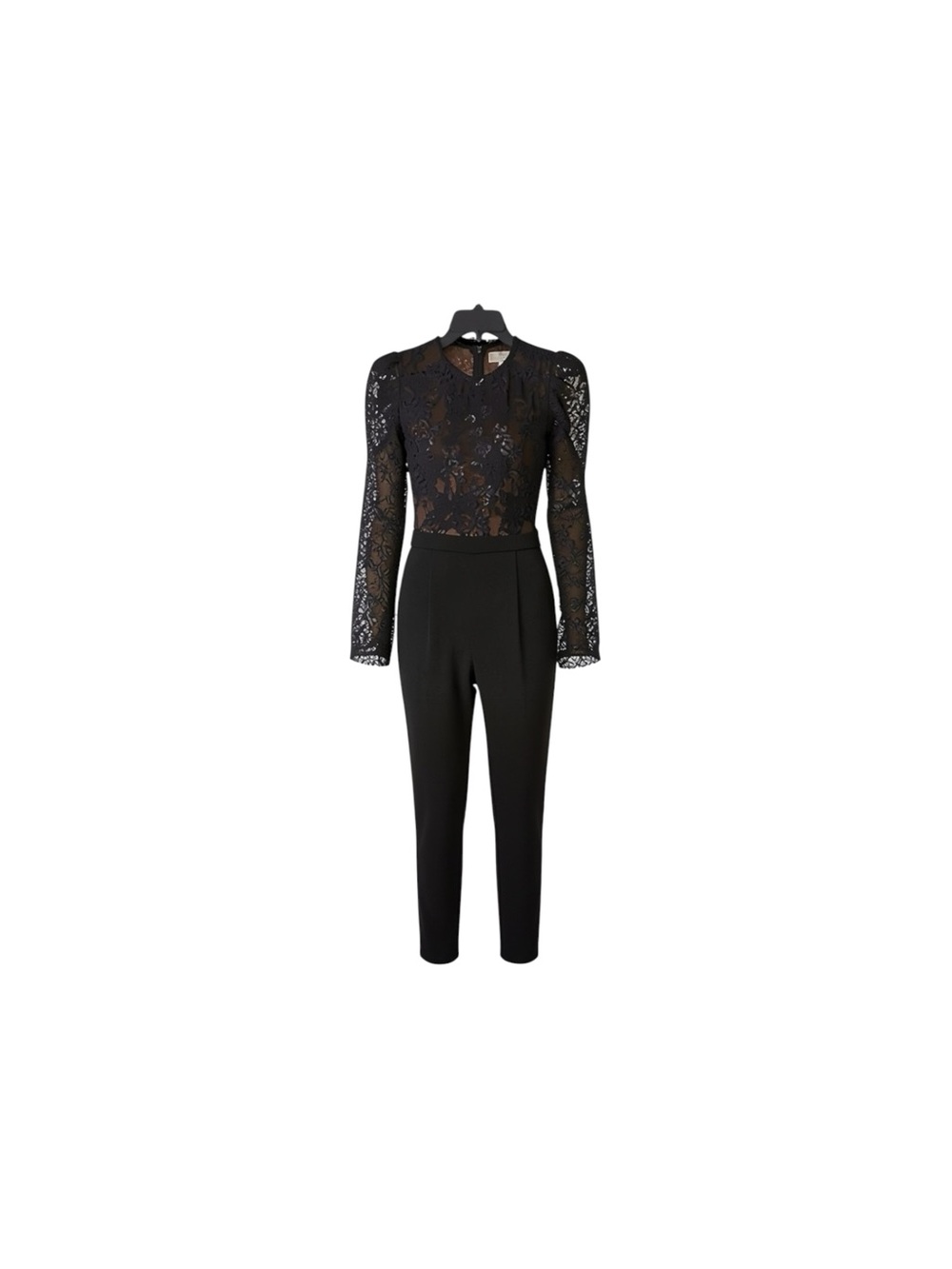Michael Kors Black Lace-Top Jumpsuit
